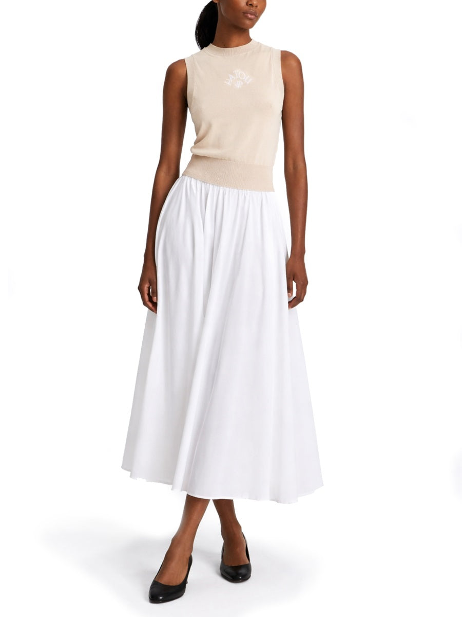 Midi Skirt Cotton White