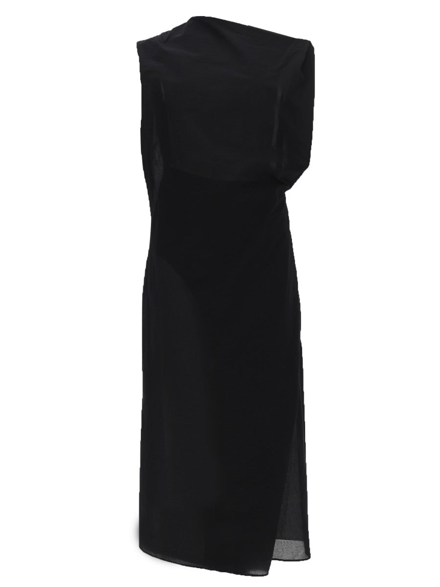 Midi Dress La Robe Drap Black Cotton