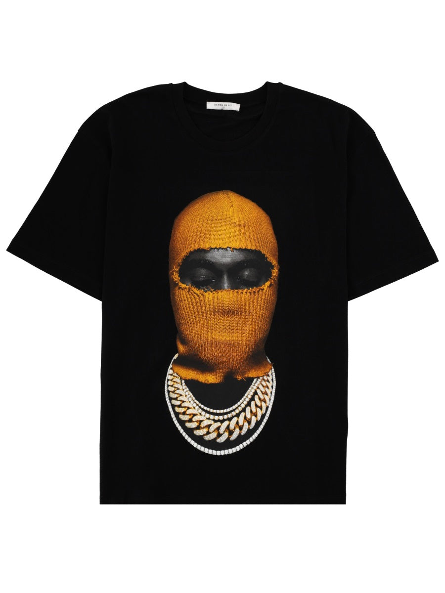 T-Shirt With Print Black Cotton T-shirts