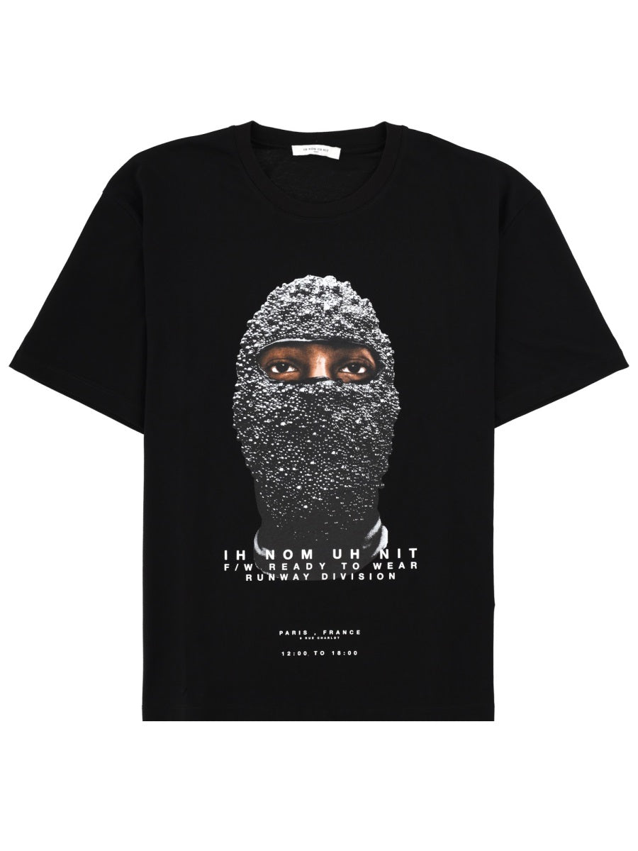 T-Shirt With Print Black Cotton T-shirts