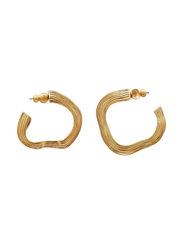 Earrings Palais Brushed Brass Gold Brass-plated Metal