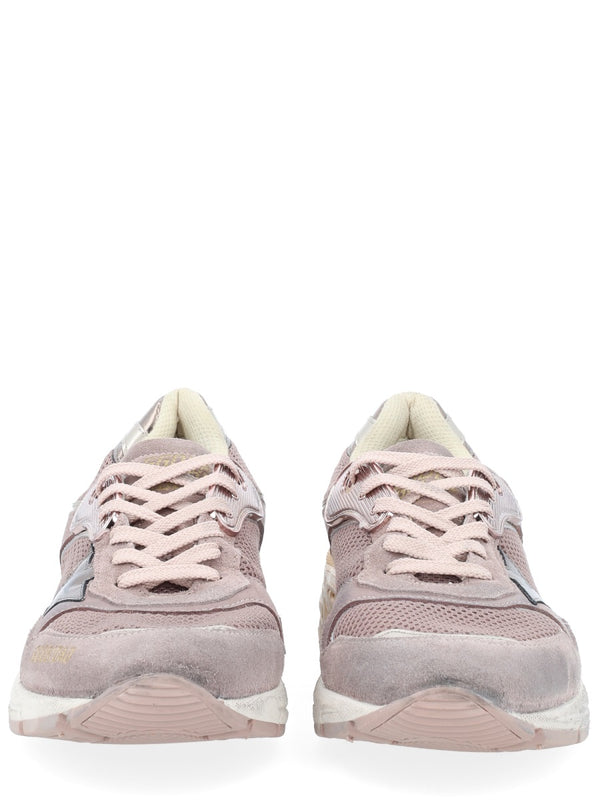 Sneakers Dad-Star Pink Leather Cow Trainers