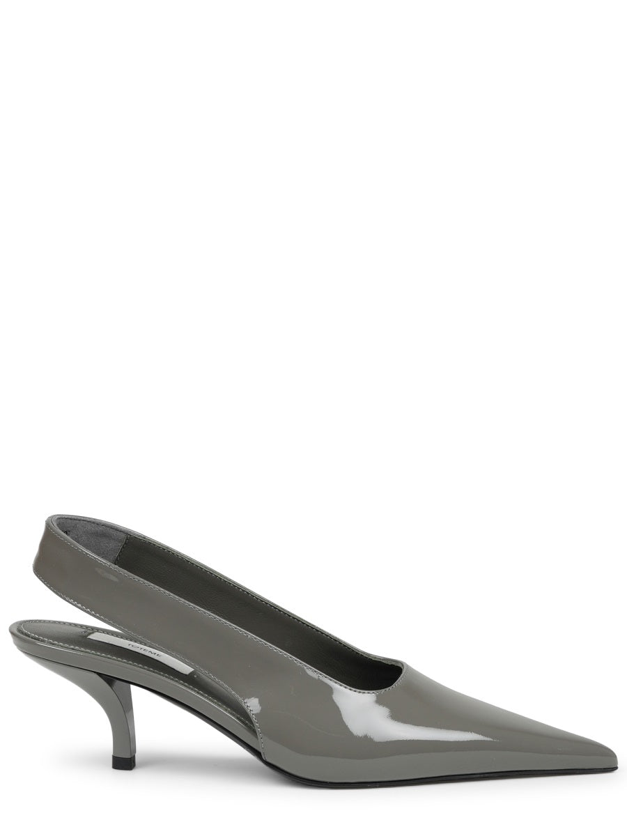 Leather Pumps Grey Calf