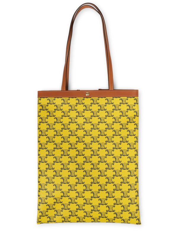 Shopper Bag Triomphe Yellow Fabric Handbags