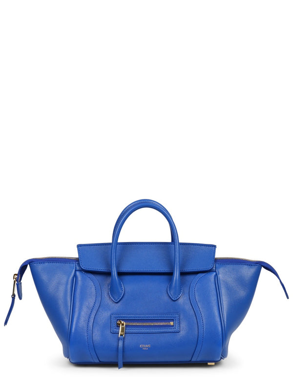 Luggage Handbag Blue Leather Lamb Handbags