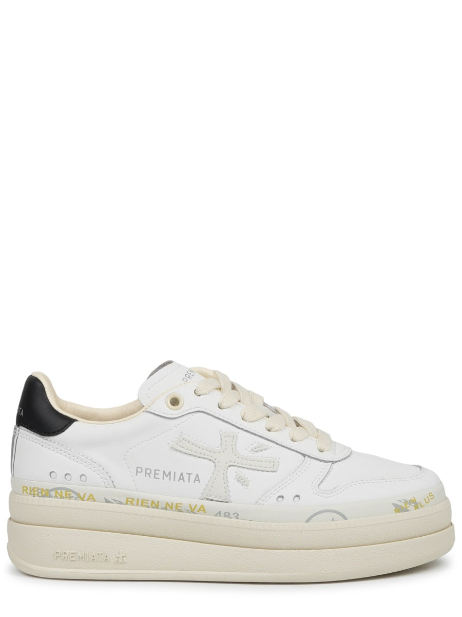 Sneakers Micol White Calf Leather Trainers