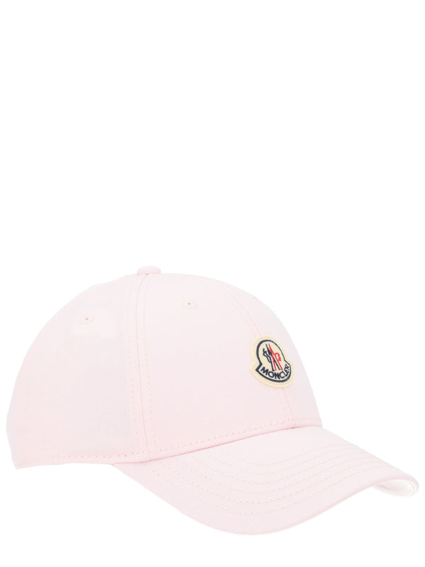 Baseball Hat With Logo Pink Cotton