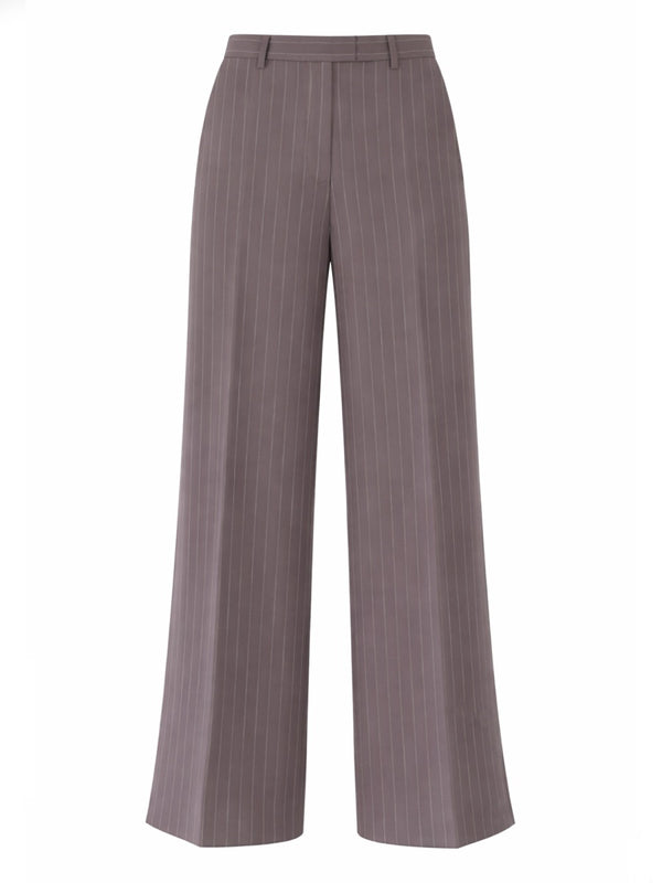 Straight Pants Dove Wool Trousers