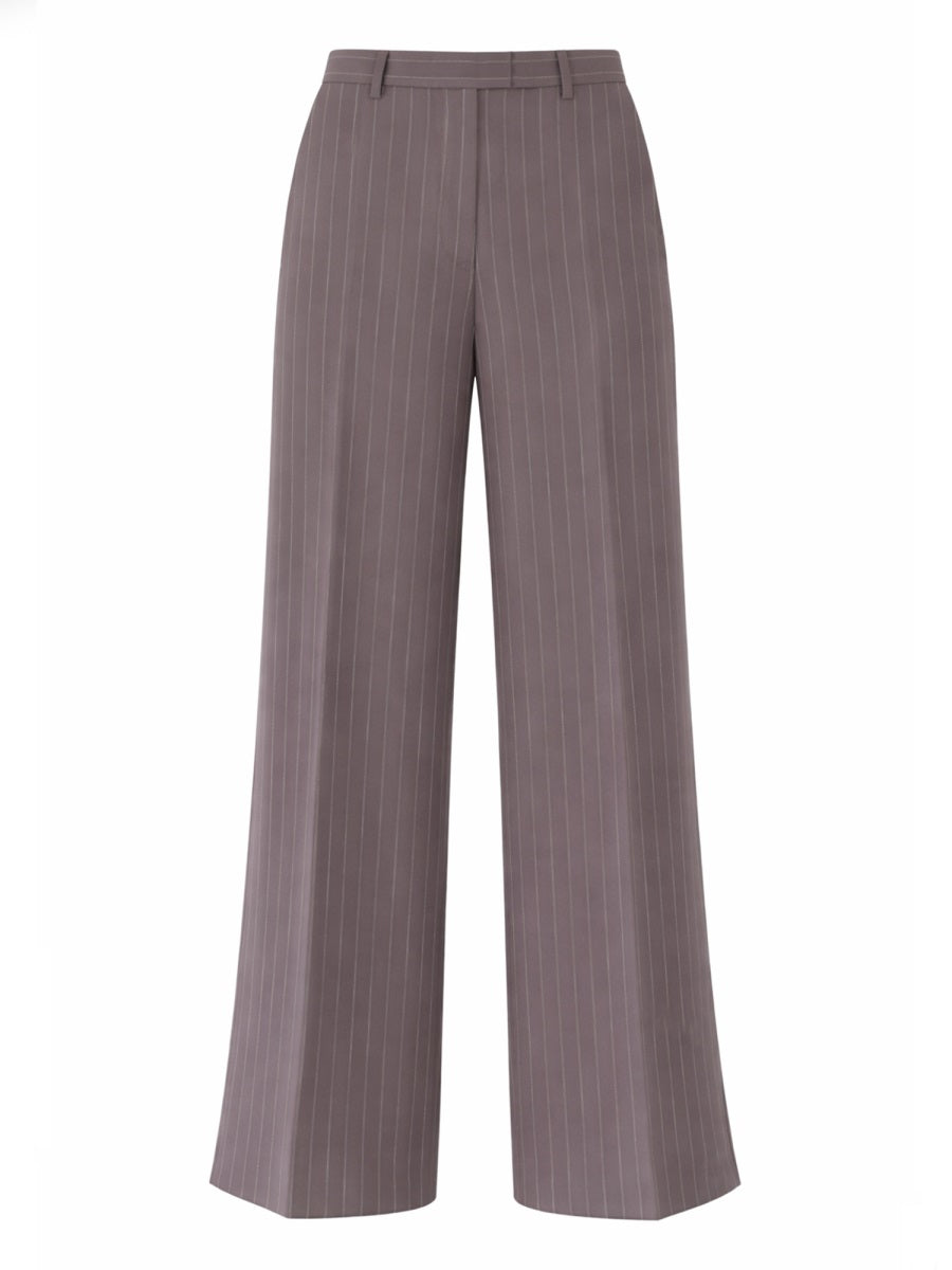 Straight Pants Dove Wool Trousers