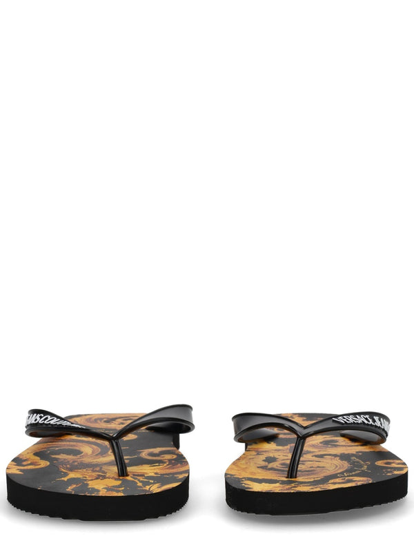 Thong Sandals Black Pvc