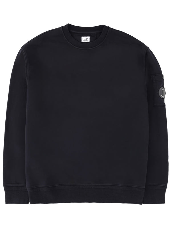 Sweatshirt With Logo Blue Cotton Sweatshirts