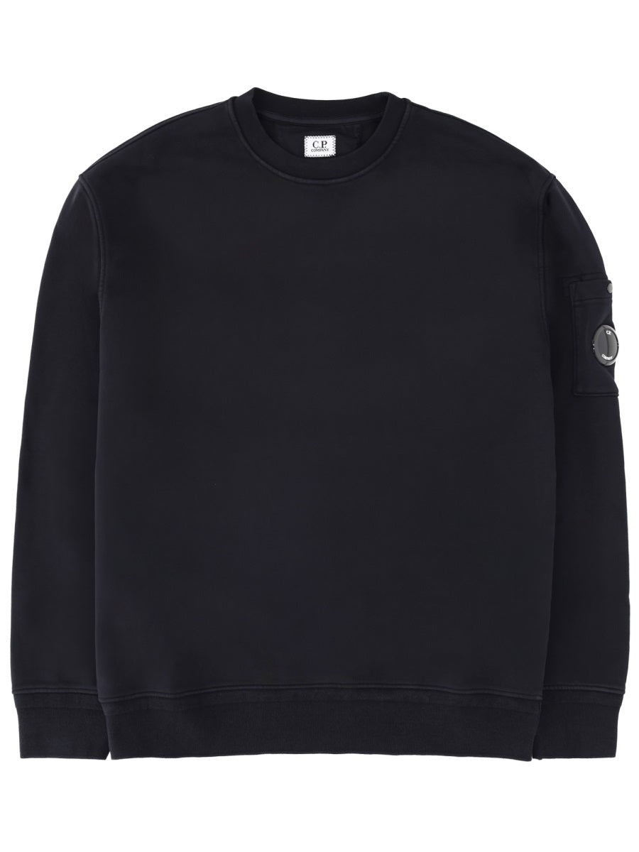 Sweatshirt With Logo Blue Cotton Sweatshirts