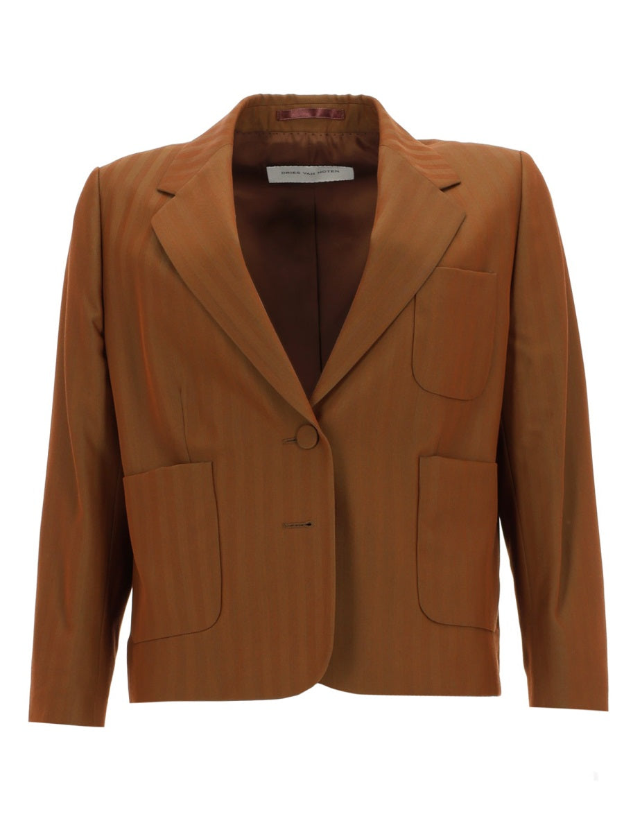 Single-Breasted Jacket Bamis Brown Wool