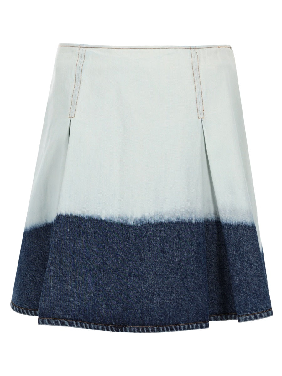 Midi Skirt Denim White