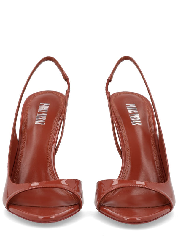 Slingback Lydia Red Leather Shoe