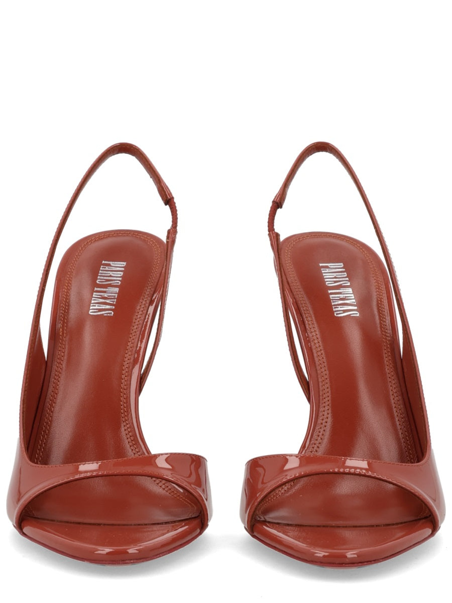 Slingback Lydia Red Leather Shoe