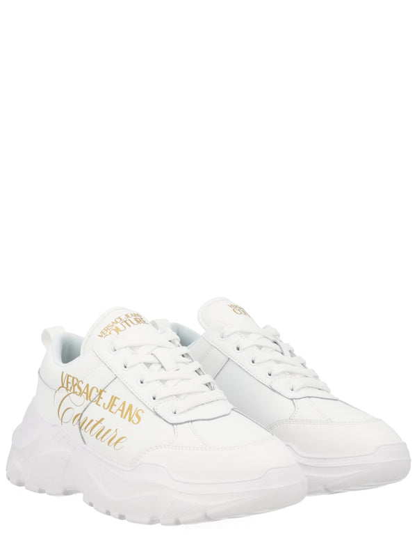 Sneakers With Logo White Leather Trainers