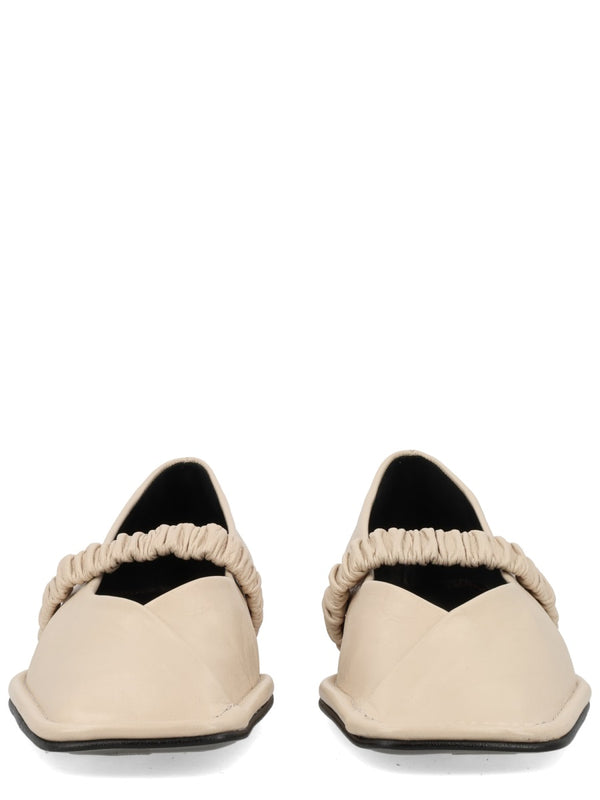 Ballerina Flats Lautan Ivory Goat Leather