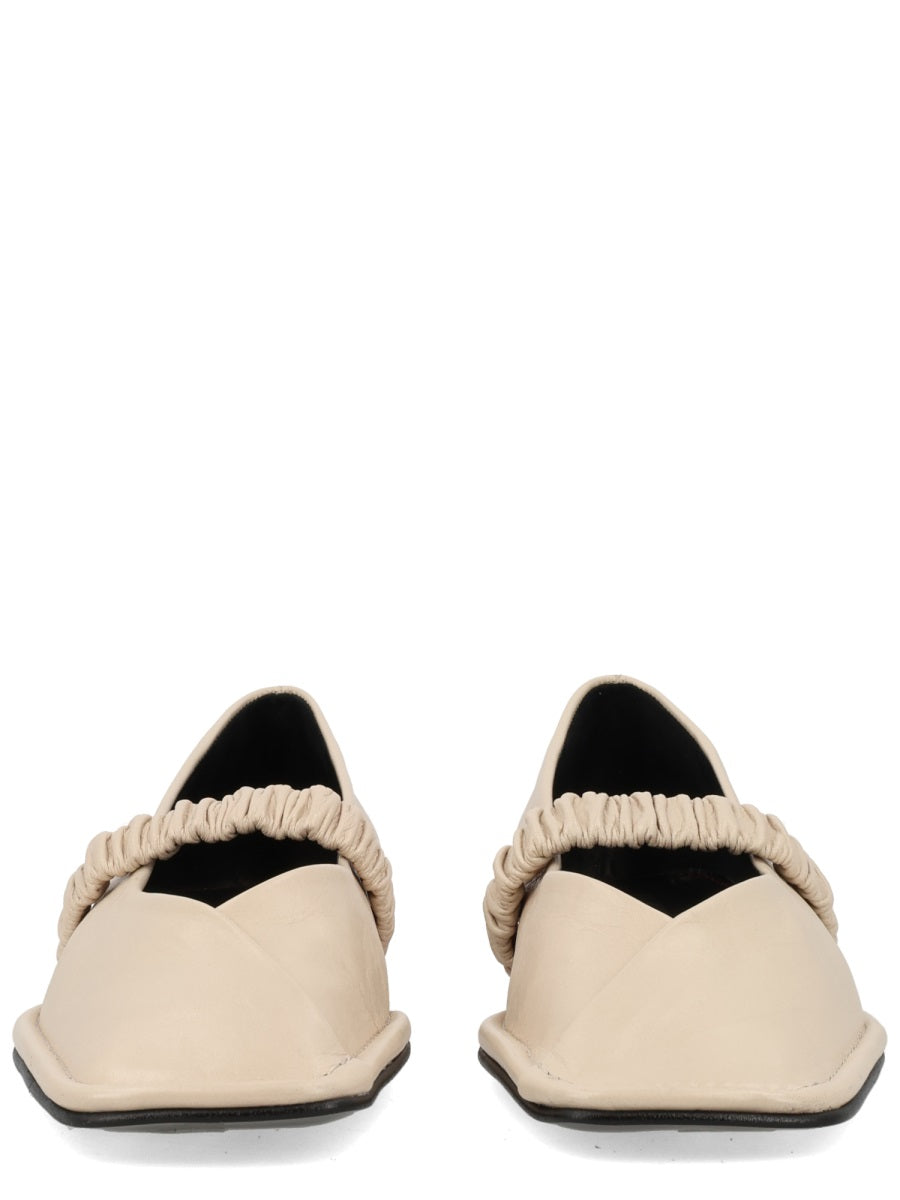 Ballerina Flats Lautan Ivory Goat Leather