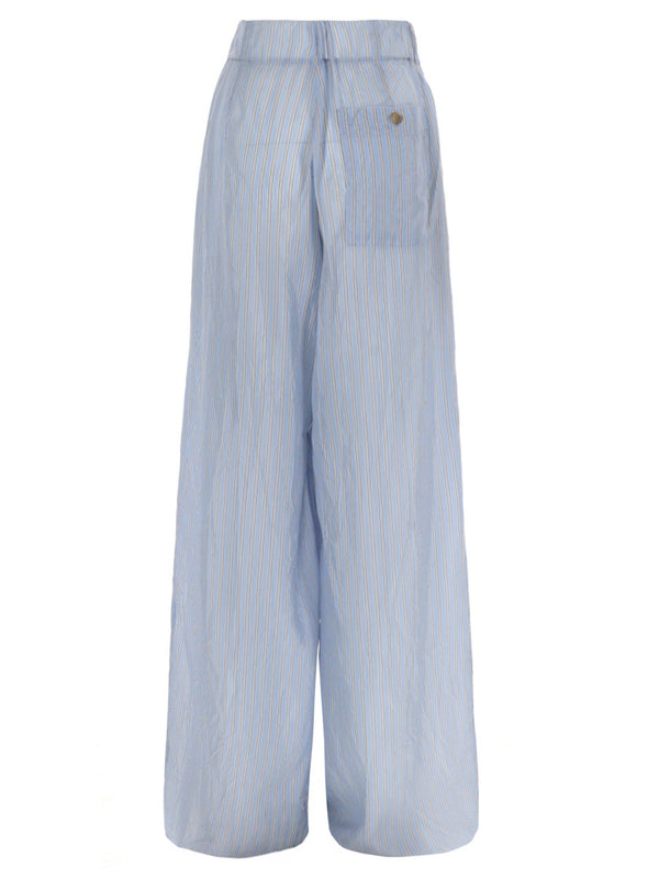 Wide-Leg Trousers Azure Cupro