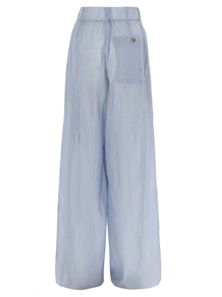 Wide-Leg Trousers Azure Cupro