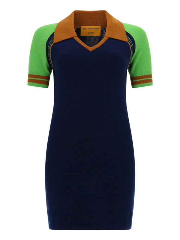 Mini Dress Ace Blue Cotton Cashmere