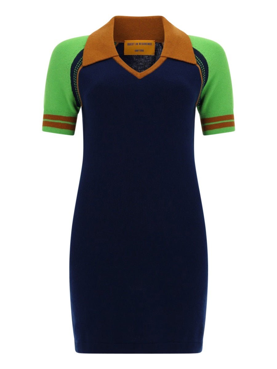Mini Dress Ace Blue Cotton Cashmere