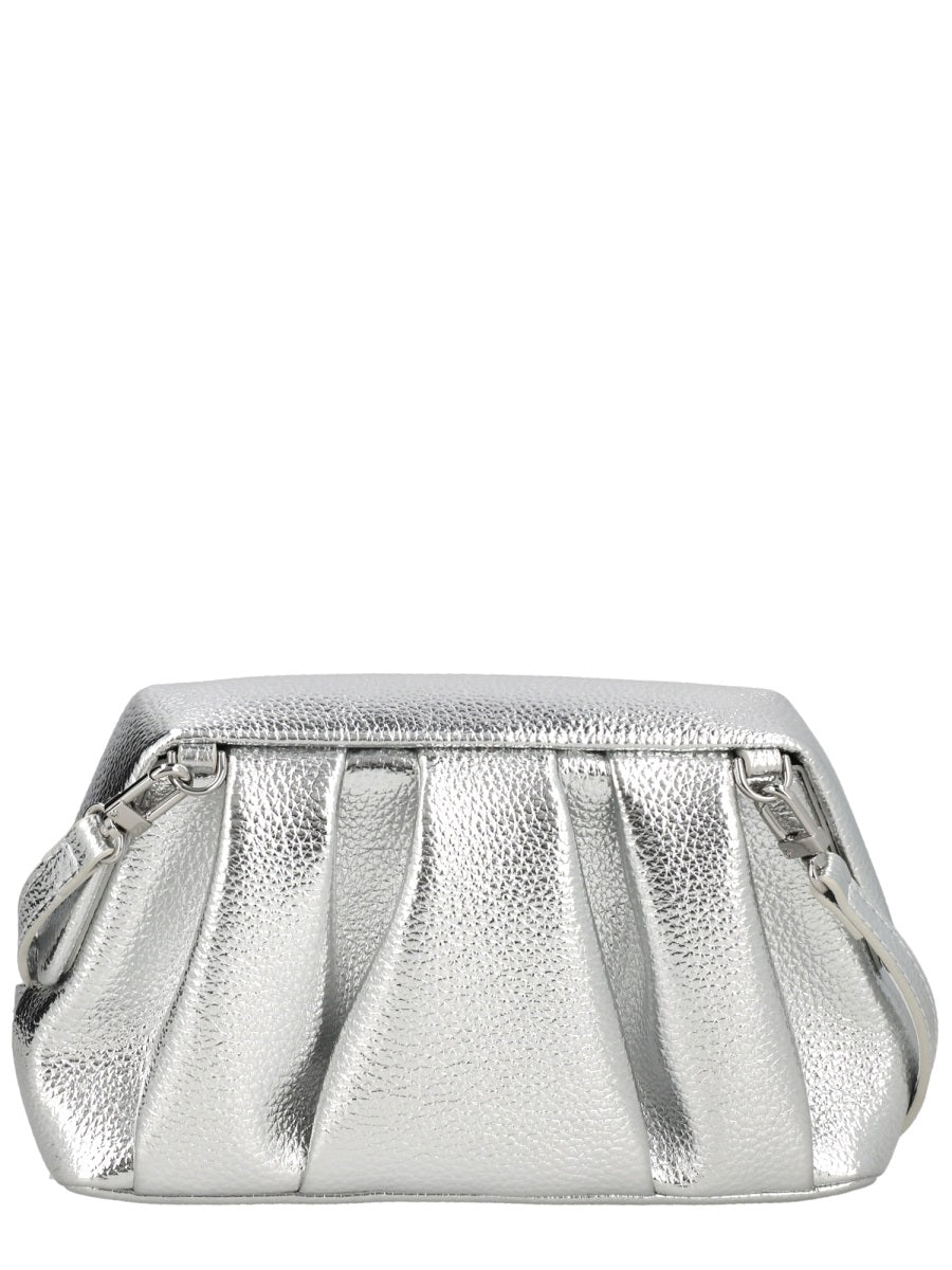 Clutch Bag Athena Silver Polyurethane Handbags