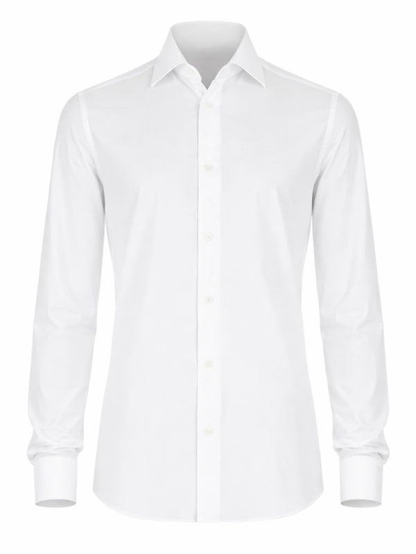 Shirt French Collar White Cotton