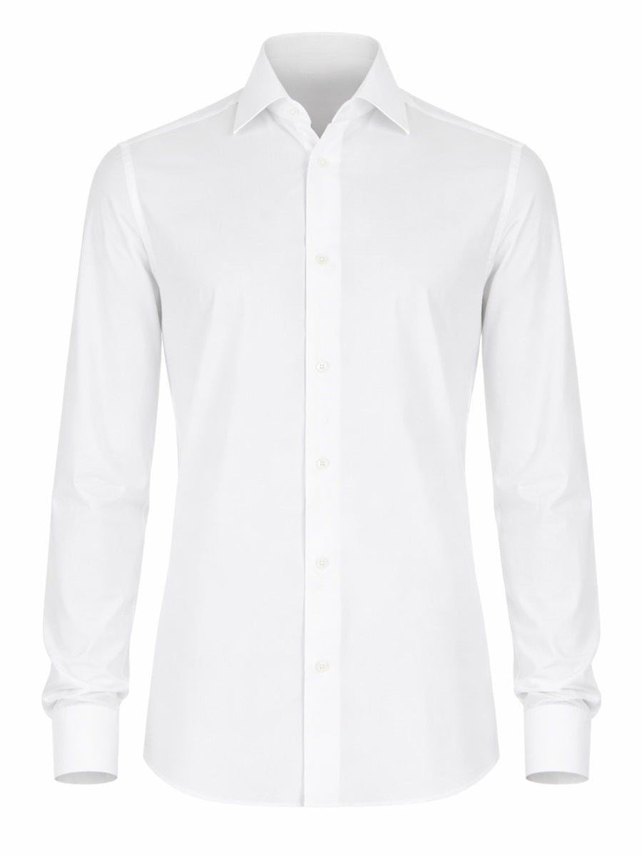 Shirt French Collar White Cotton