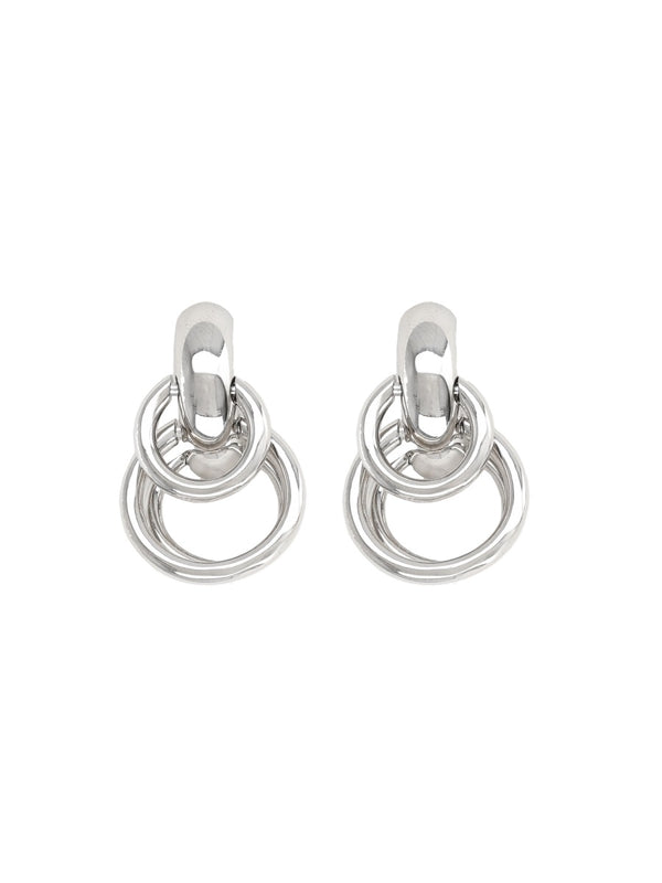 Earrings Huggies Silver Brass