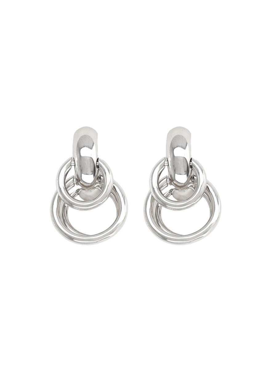 Earrings Huggies Silver Brass