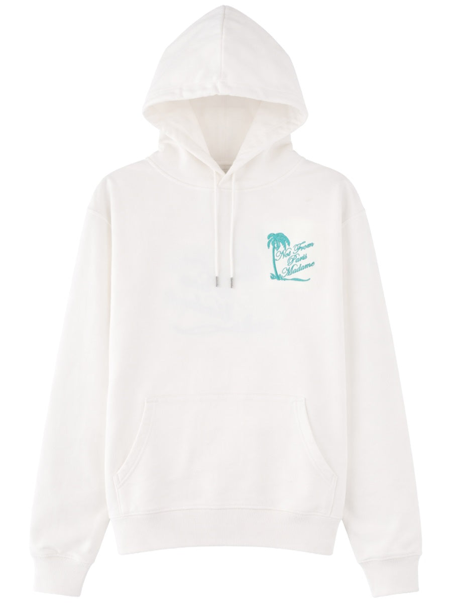 Sweatshirt Slogan Palmiers White Cotton Sweatshirts