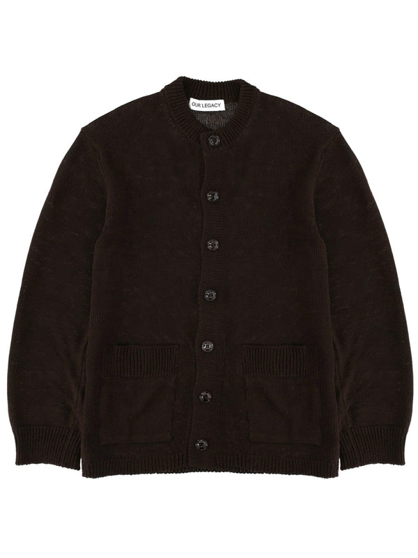 Cardigan Parlor Brown Mercerised Organic Cotton Jumpers