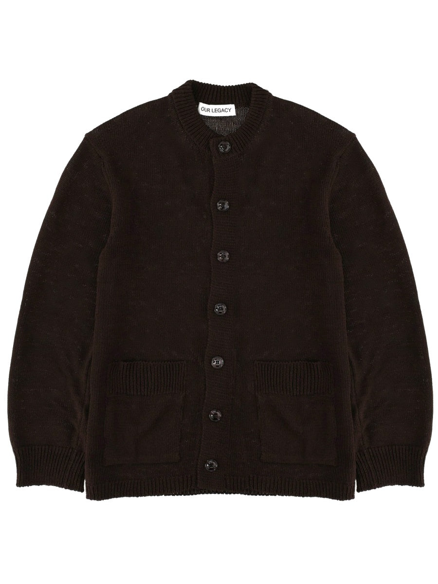 Cardigan Parlor Brown Mercerised Organic Cotton Jumpers