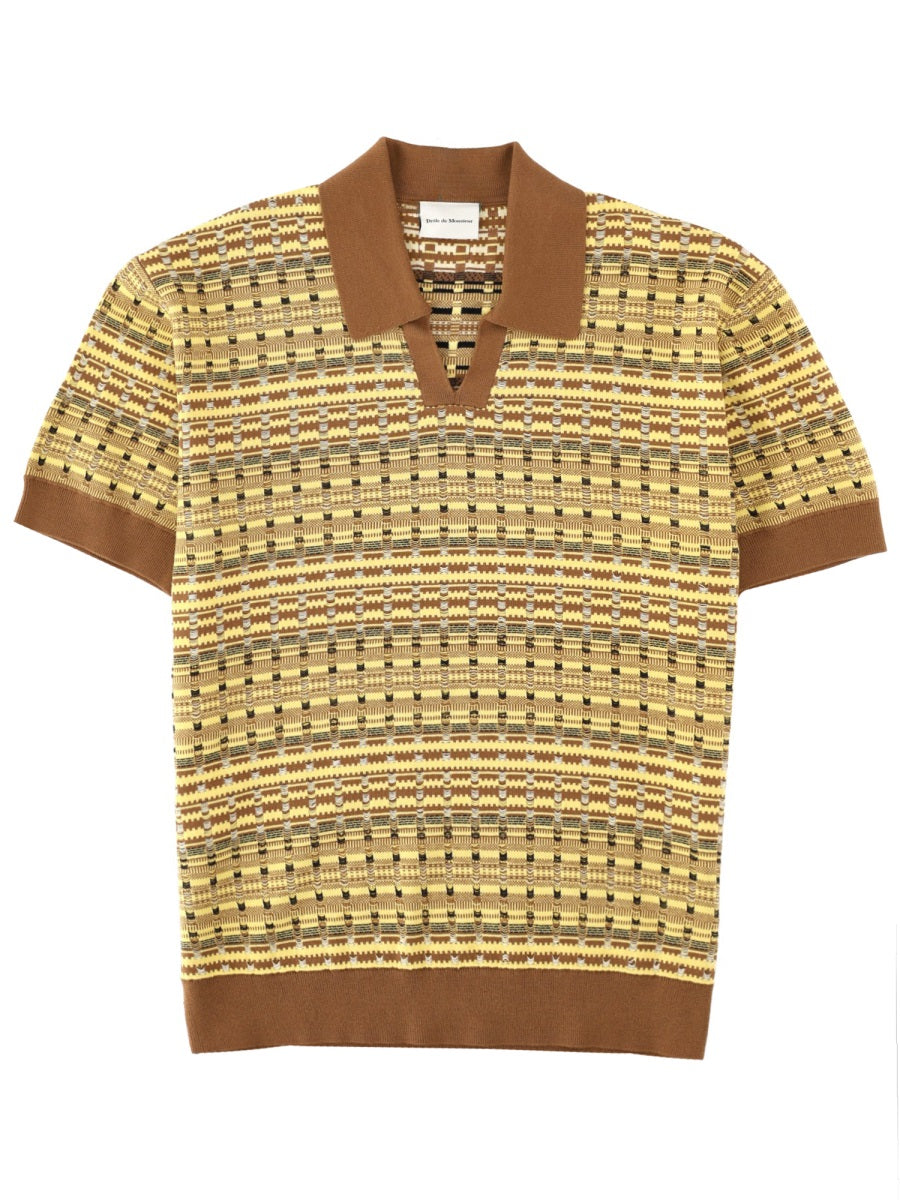 Polo Shirt Maille Coogie Yellow Cotton