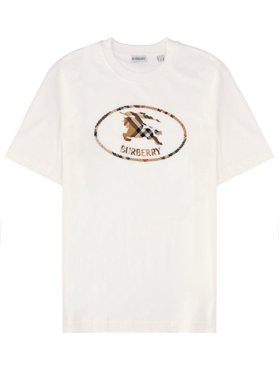 T-Shirt Check White Cotton T-shirts