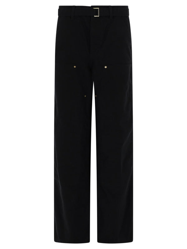 Pants Duck Cotton Black Trousers