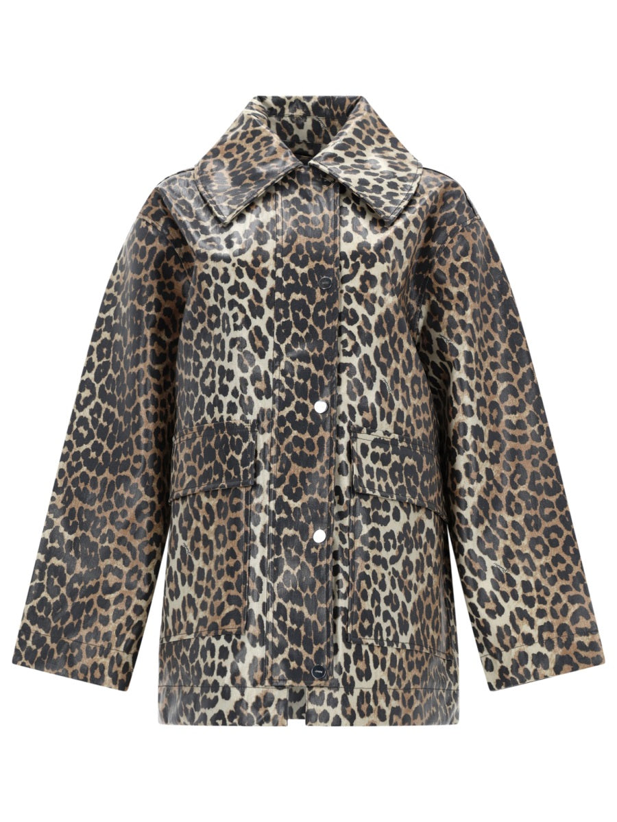 Jacket Laminated Animalier Multicolour Hemp
