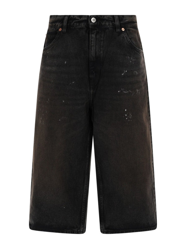 Shorts Capri Cut Green Cotton