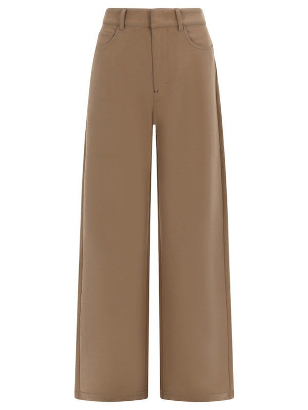 Wide Leg Trousers Spirited Beige Cotton