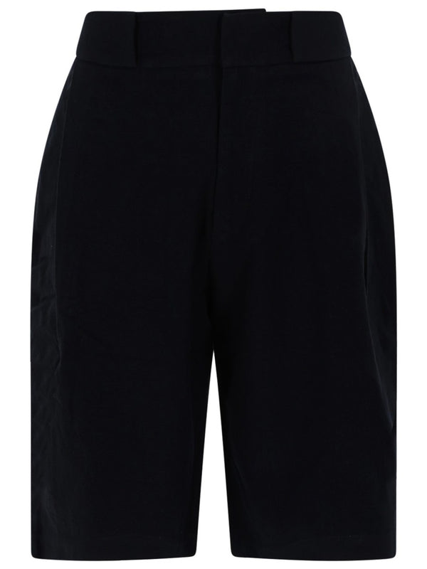 Shorts Carax Black Cotton Linen