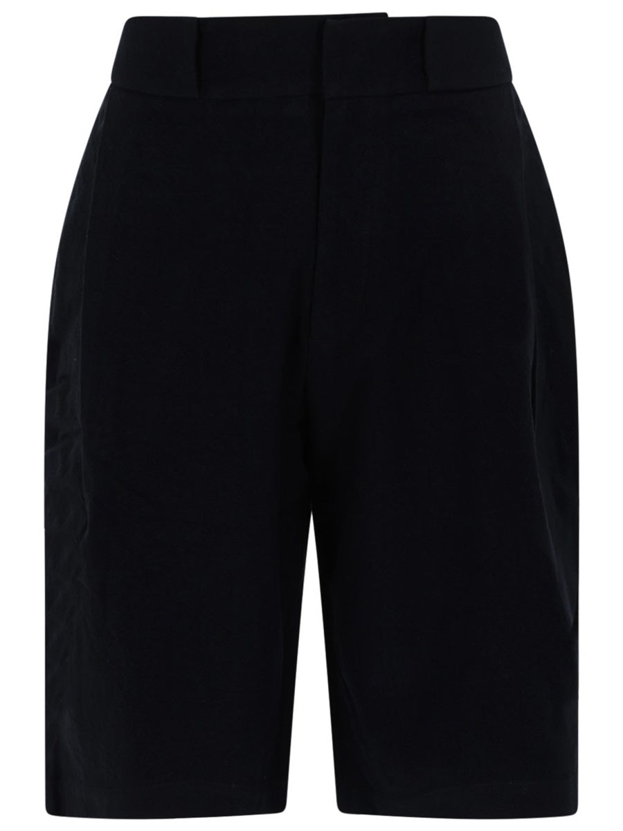 Shorts Carax Black Cotton Linen