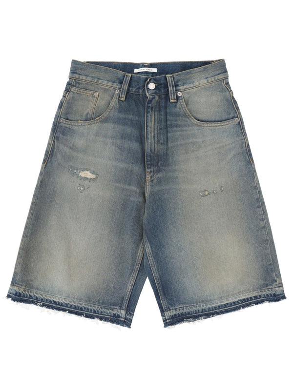 Denim Shorts Blue Cotton