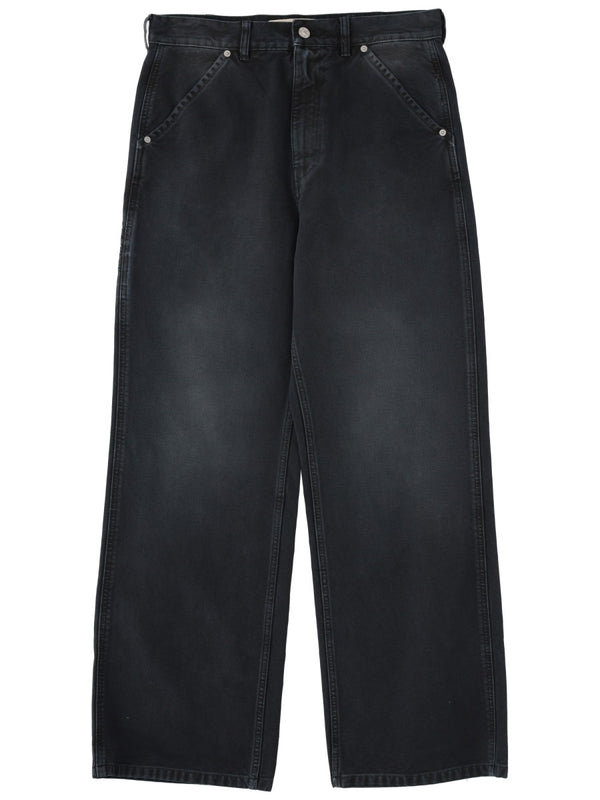 Jeans With Logo Black Cotton