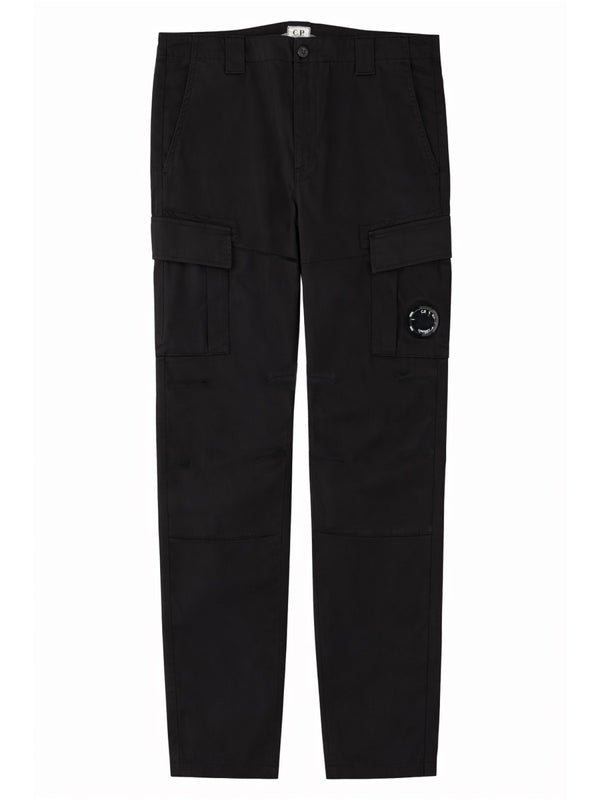 Cargo Trousers Black Cotton
