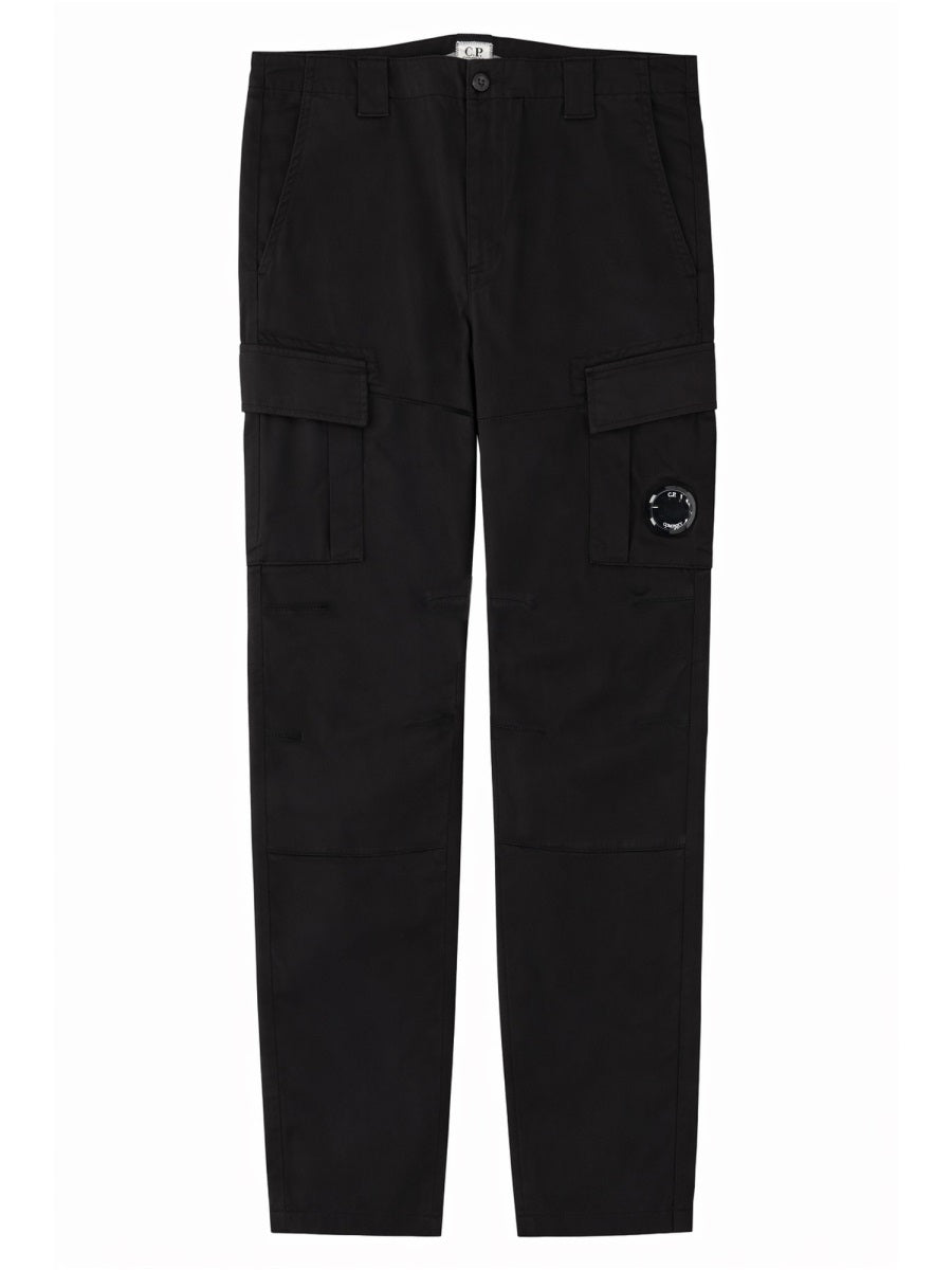 Cargo Trousers Black Cotton