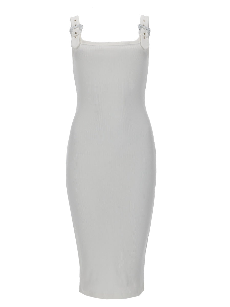 Sheath Dress White Cotton