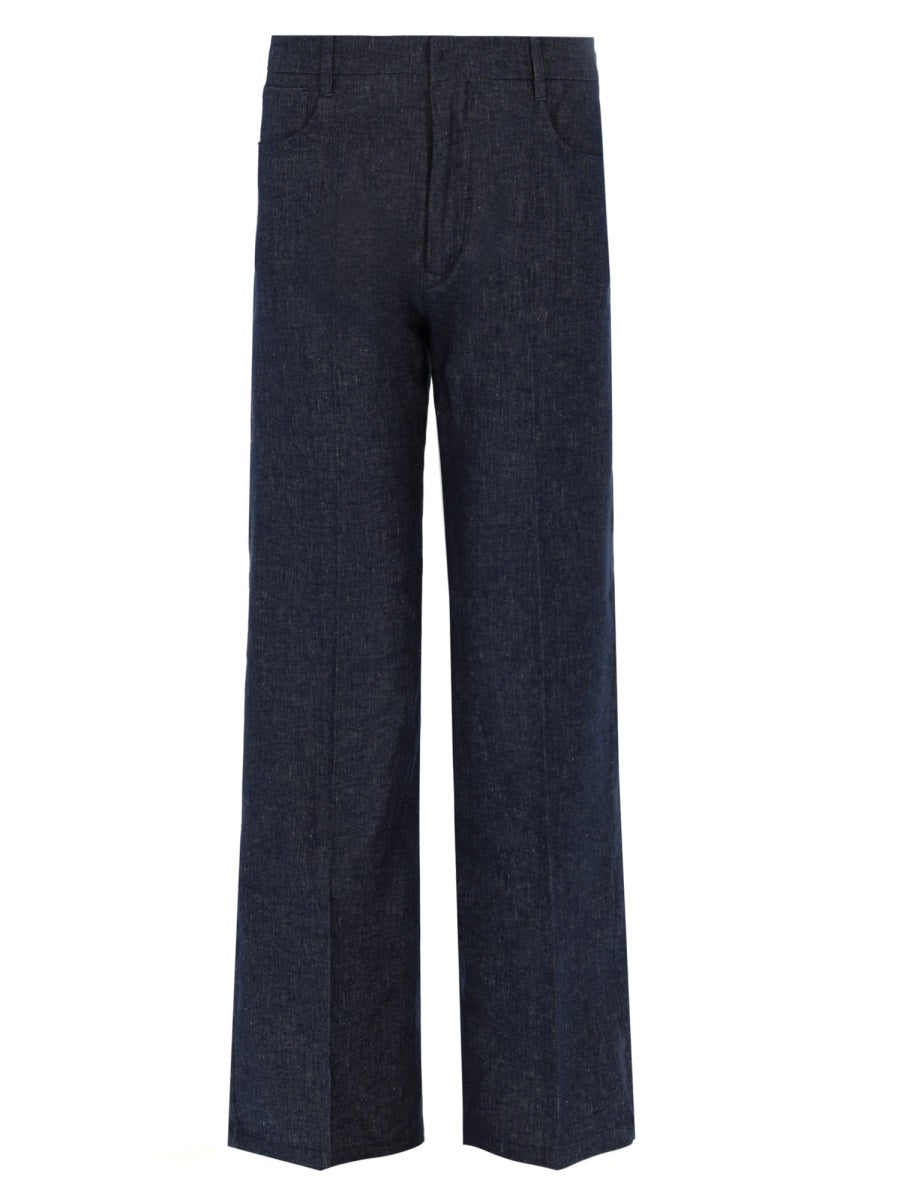 Denim Trousers Abete Blue Cotton