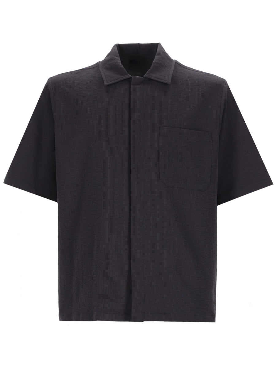 Shirt With Chest Pocket Blue Polyester